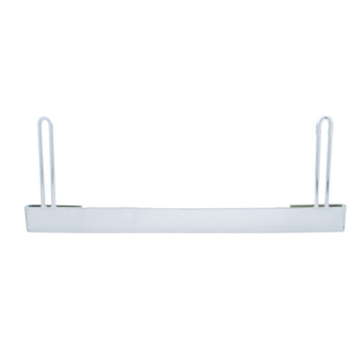 24" x 9" Chrome Anti-Sail Bracket with 2" Bottom Plate | Peterbilt Battery Box | United Pacific