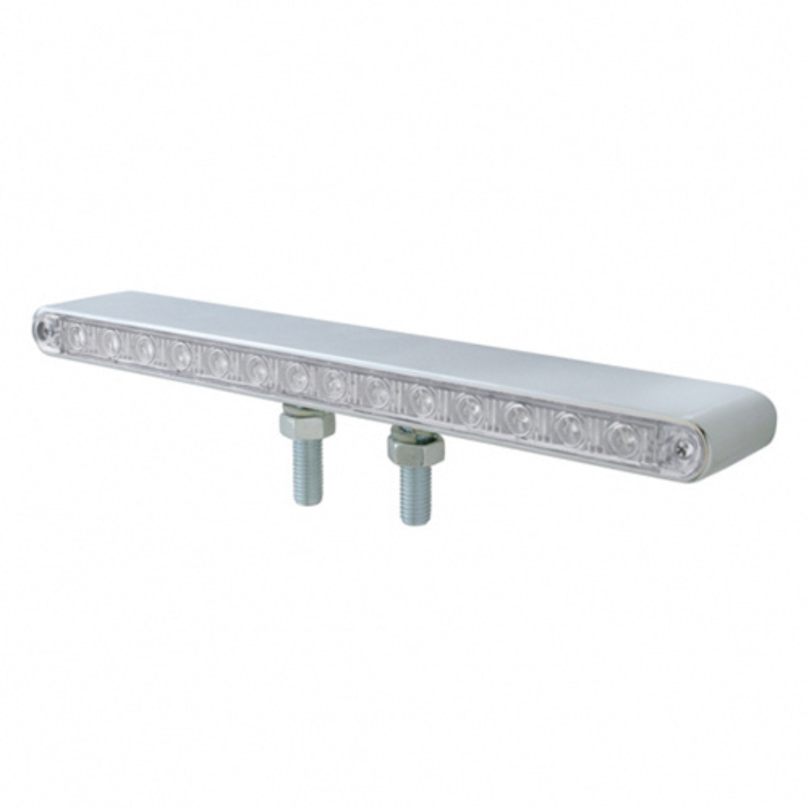 28 LED 12″ Double Face Light Bar | Amber Red LED | Chrome Housing | United Pacific