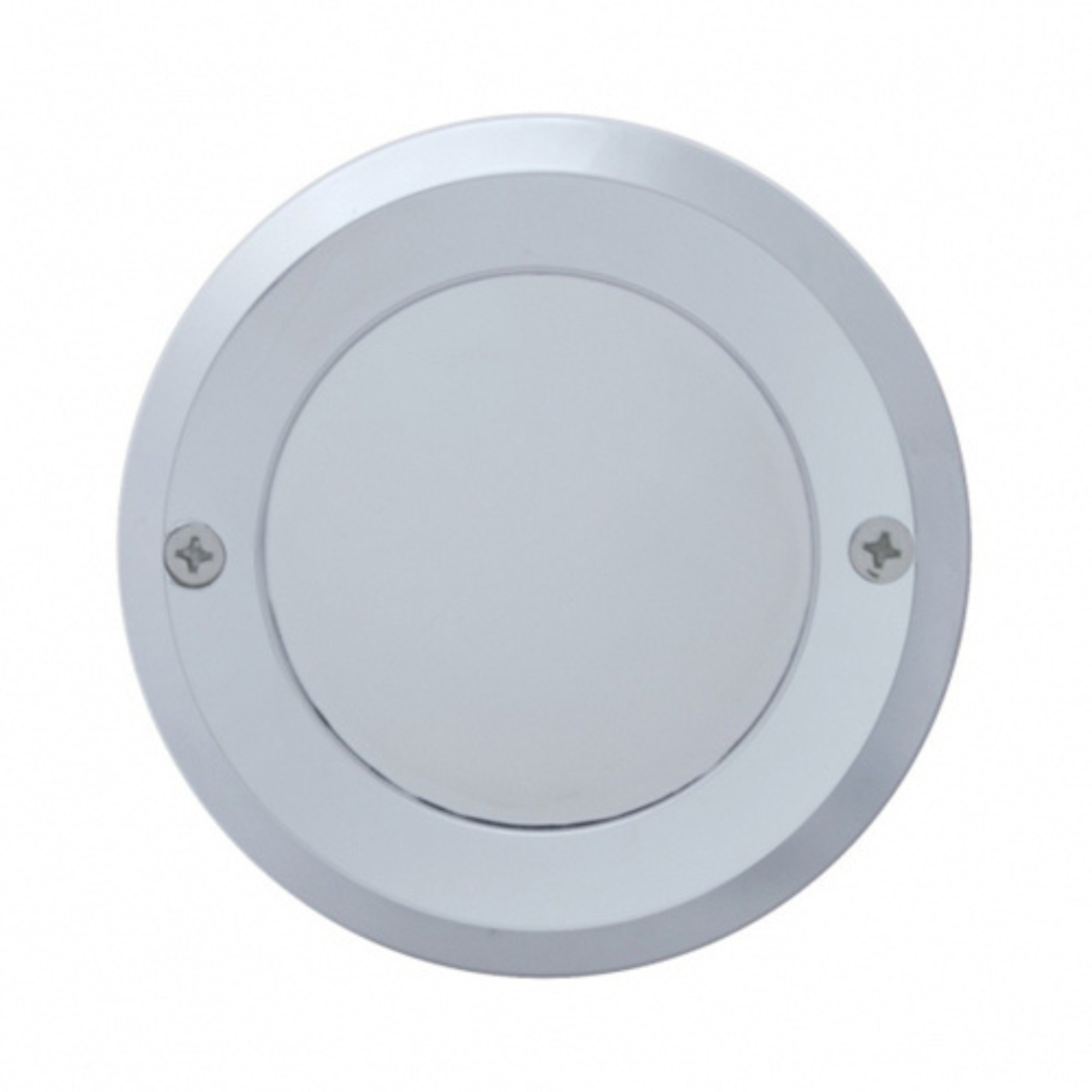 2″ Chrome Plastic Mirror Light Bezel | With Visor | United Pacific