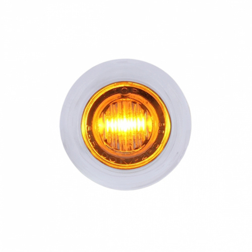 3 LED 3/4″ Mini Light with Bezel | Amber LED Clear Lens | United Pacific