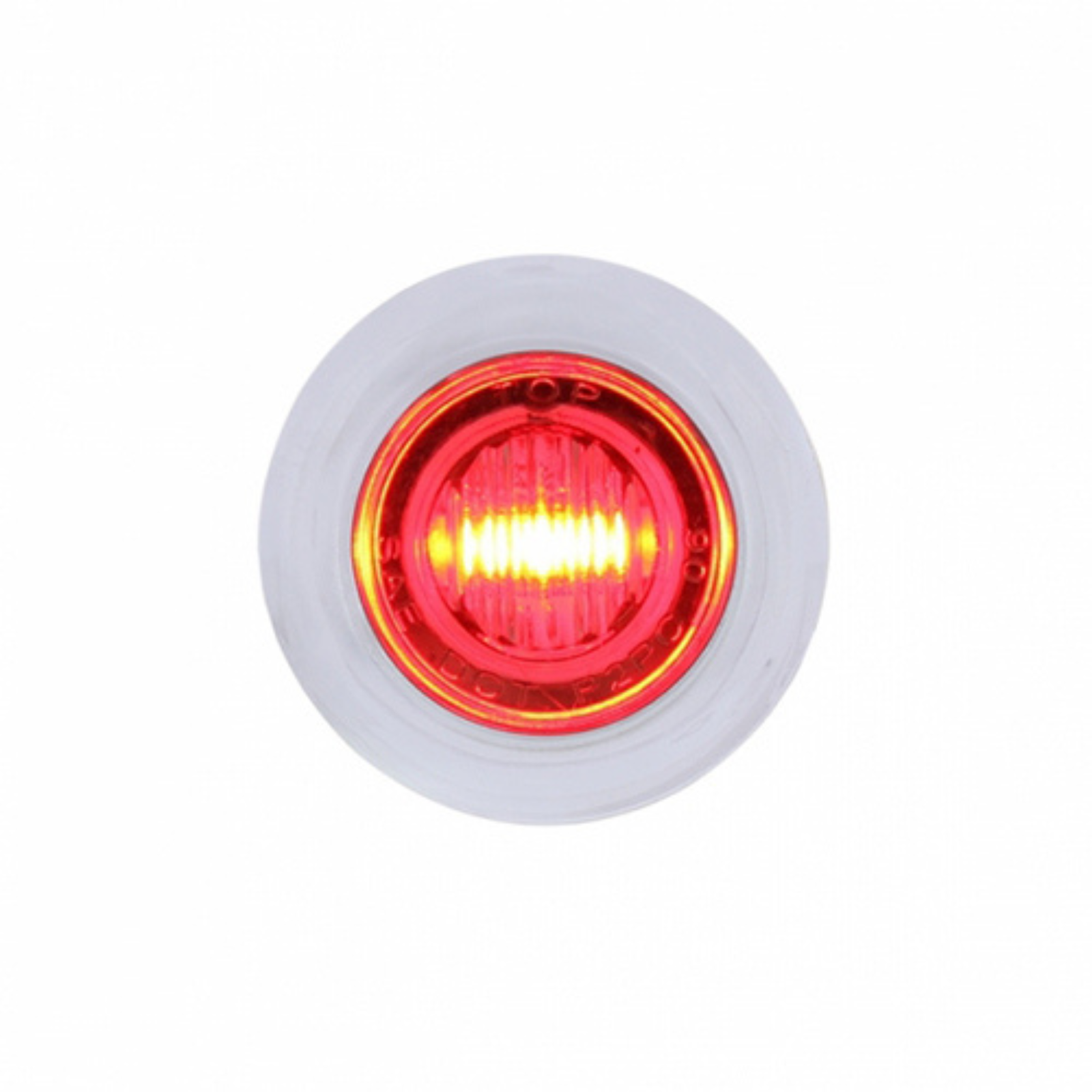 3 LED 3/4″ Mini Light with Bezel | Red LED Clear Lens | United Pacific