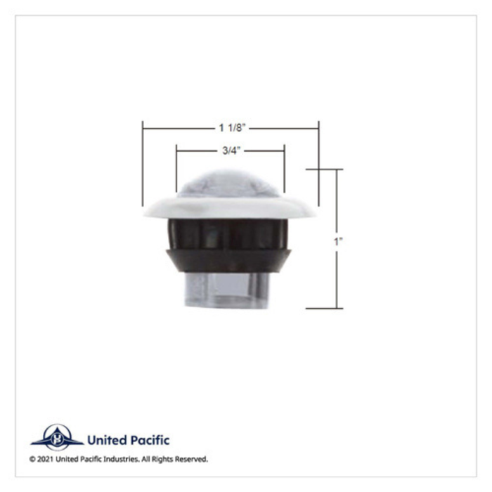 3 LED 3/4″ Mini Light with Bezel | Red LED Clear Lens | United Pacific