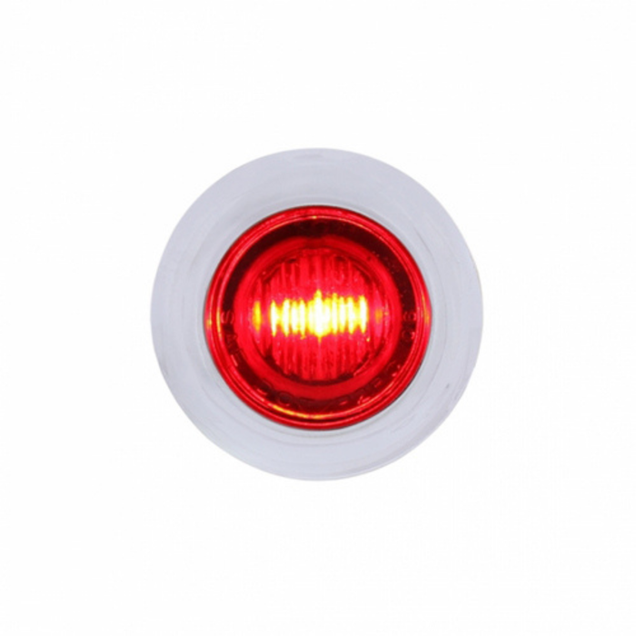 3 LED 3/4″ Mini Light with Bezel | Red LED Red Lens | United Pacific
