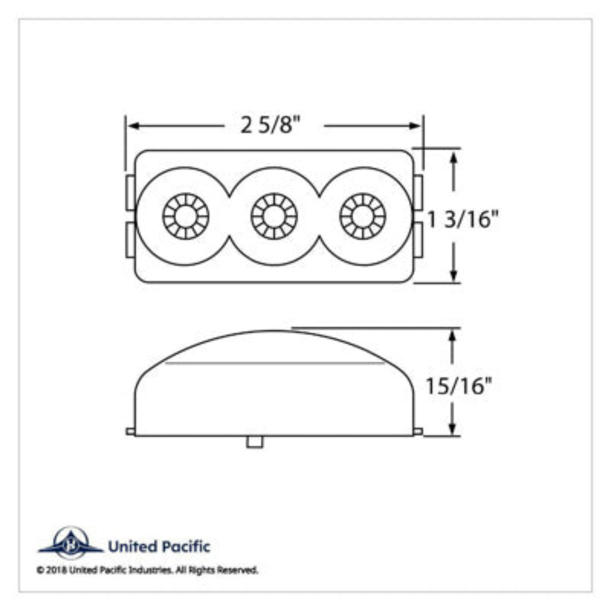 3 LED Reflector Light Clearance Marker | United Pacific