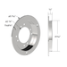 304 Stainless Watermelon Light Adapter | Fits 4" Round Openings | Sleeper Bunk LED Mount | United Pacific