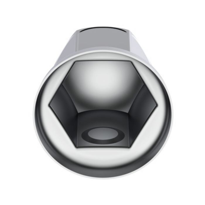 33mm x 2" Chrome Steel Standard Nut Cover with Flange | United Pacific