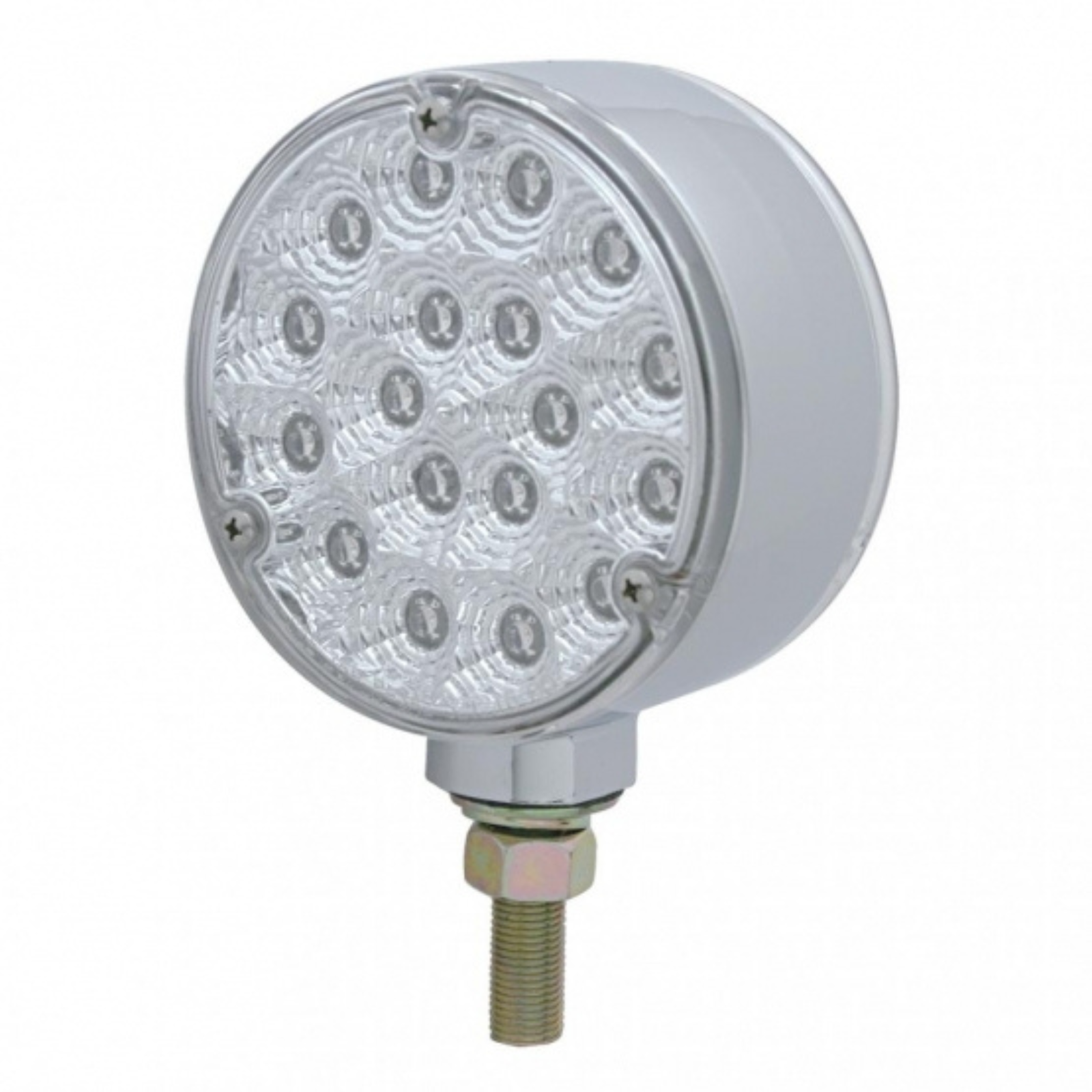 36 LED Reflector Double Face Turn Signal Light | Amber and Red Lens | Chrome Housing | United Pacific