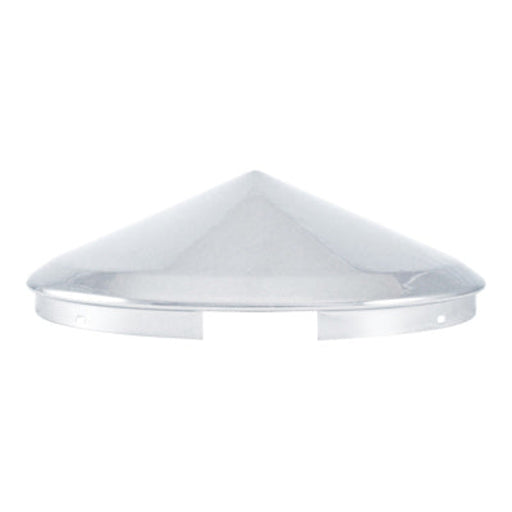 4 Even Notched Chrome Pointed Front Hub Cap | 7/16″ Lip | 8-23/32″ Hub Bore | United Pacific