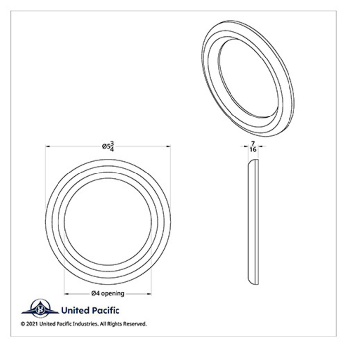 4 Inch Chrome Twist On Light Bezel | United Pacific