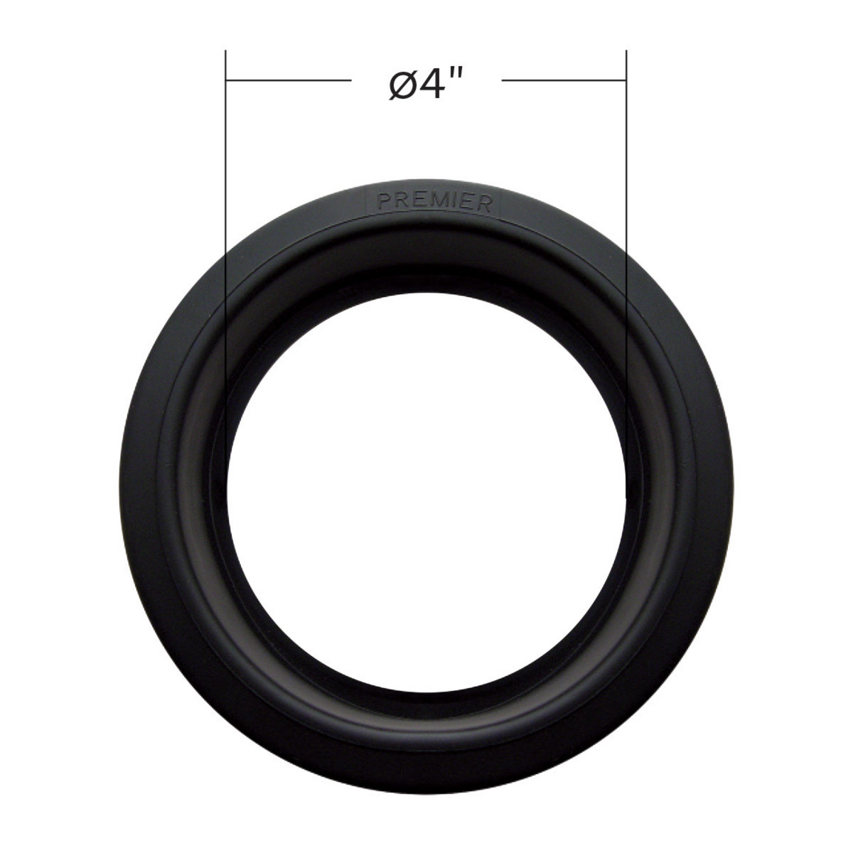 4 Inch Round Light Grommet Black PVC Rubber | United Pacific