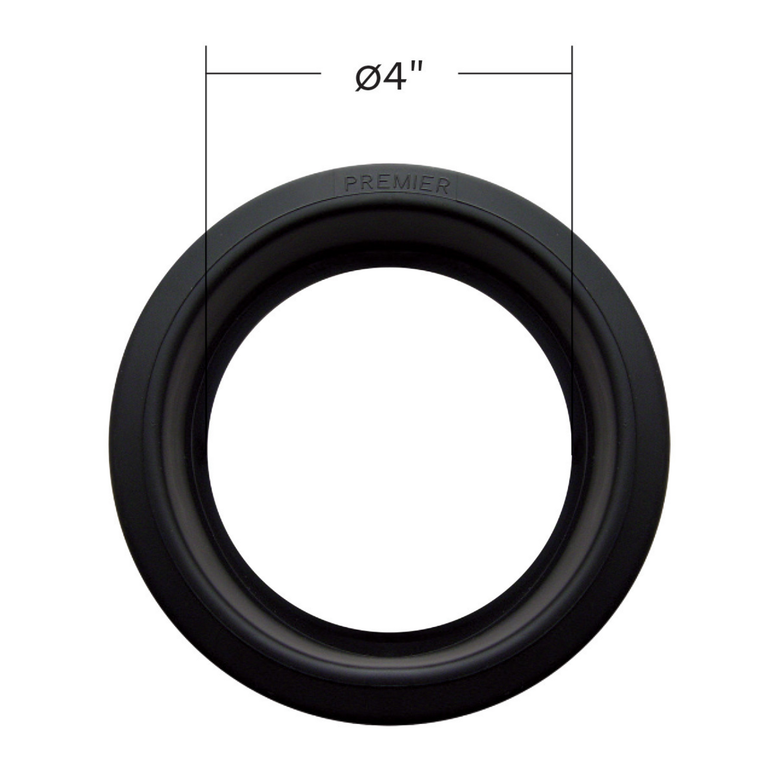 4 Inch Round Light Grommet Black PVC Rubber | United Pacific