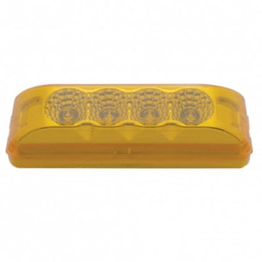 4 LED Reflector Rectangular Light | Amber LED | Amber Lens | United Pacific