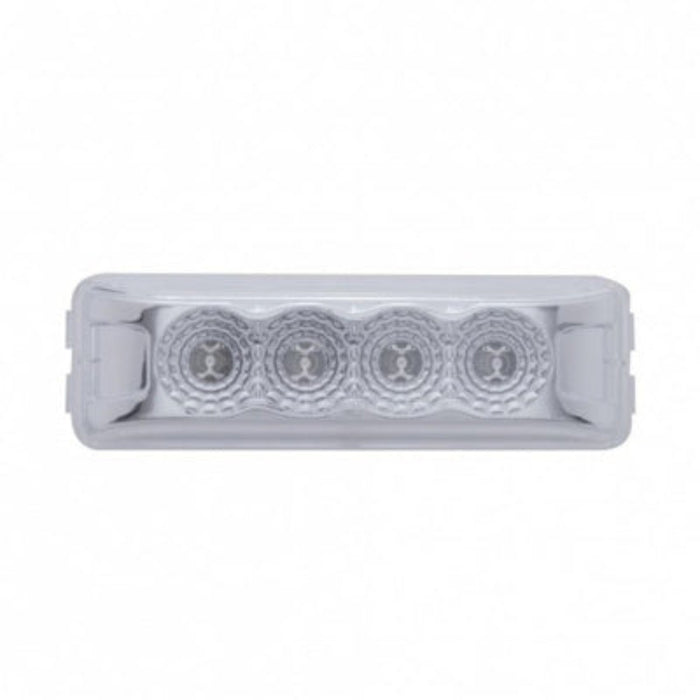 4 LED Reflector Rectangular Light | Amber LED | Clear Lens | United Pacific