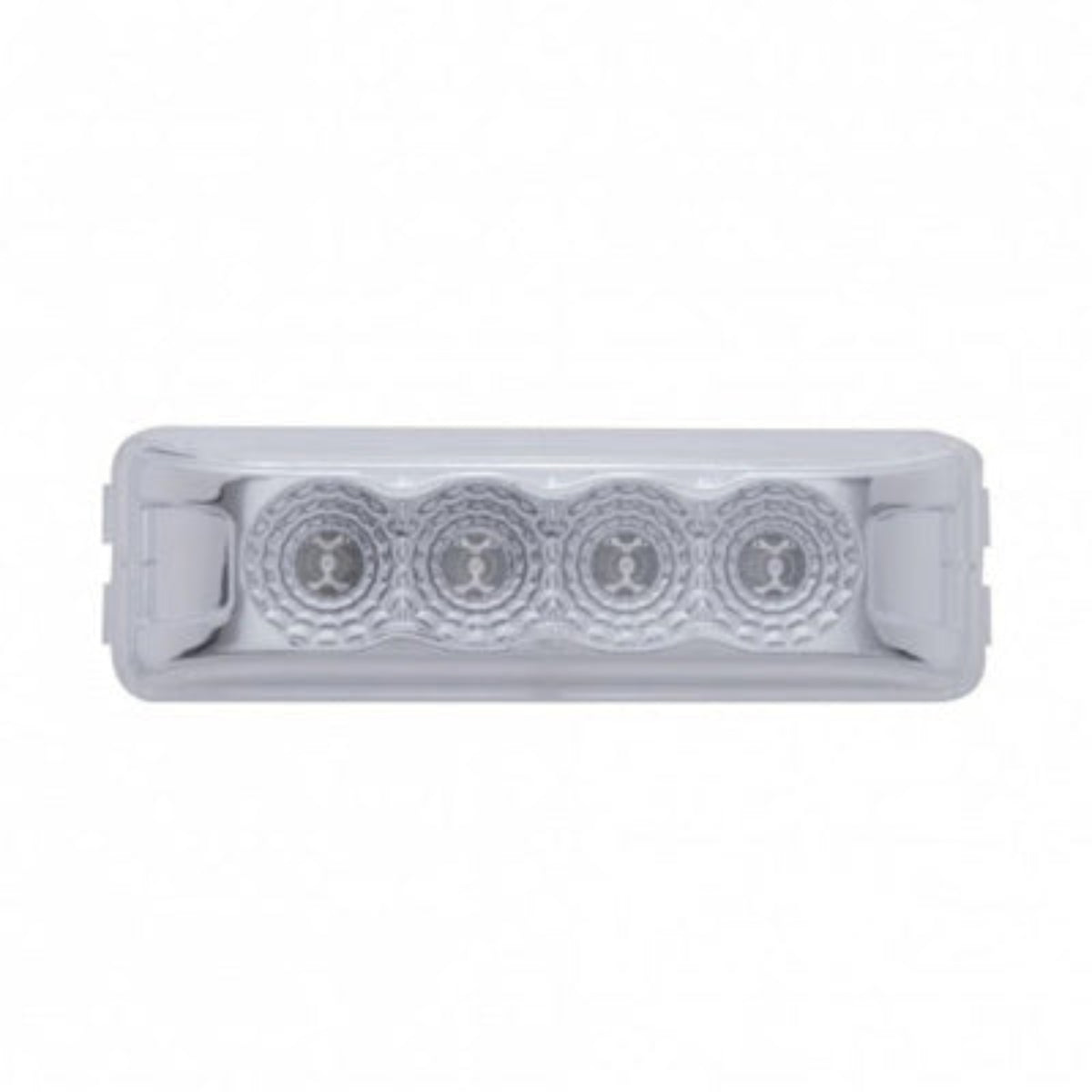 4 LED Reflector Rectangular Light | Red LED | Clear Lens | United Pacific