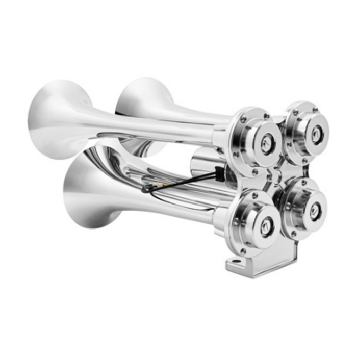 4 Trumpet Mini Train Horn | Chrome | 130 dB | United Pacific