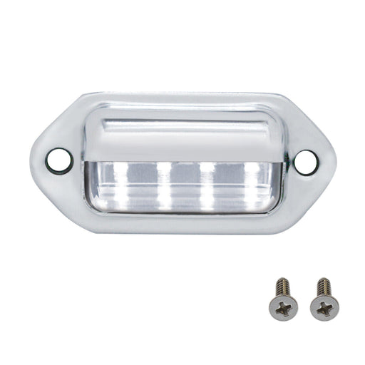 4 White LED Chrome License Plate Utility Light | United Pacific