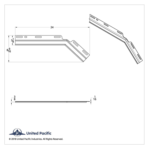 45° Angled Conspicuity Reflector Plates | Aluminum | Pair | United Pacific