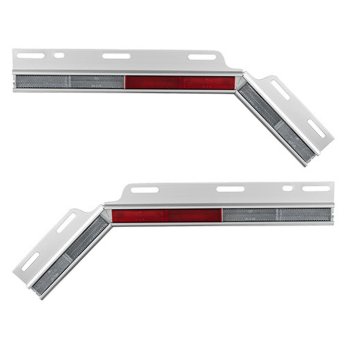 45° Angled Conspicuity Reflector Plates | Aluminum | Pair | United Pacific