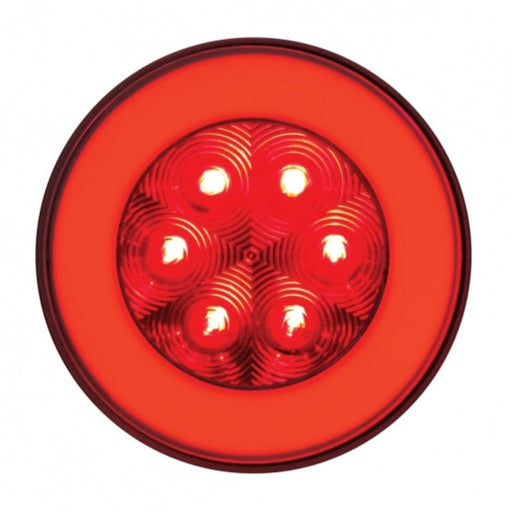 4" Round GloLight | Red LED | Red Lens | Stop Turn & Tail | United Pacific