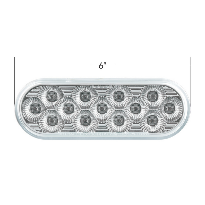 6 Inch Oval LED Stop Turn Tail Warning Light Red Amber | United Pacific