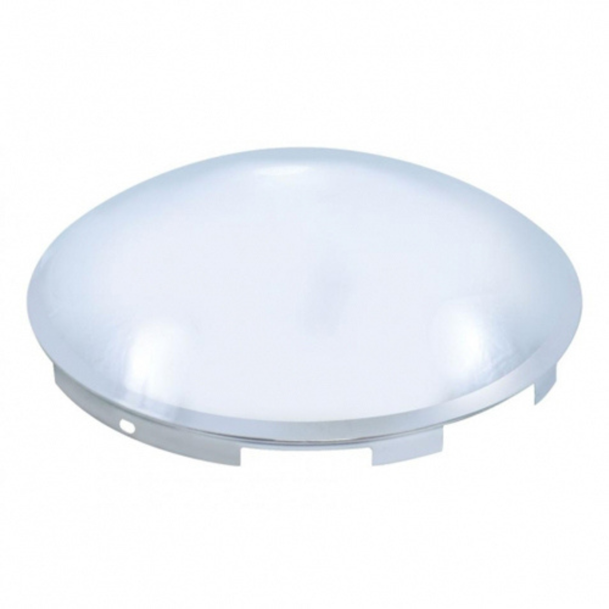 6 Uneven Notched Chrome Dome Front Hubcap | 7/16 Inch Lip | United Pacific