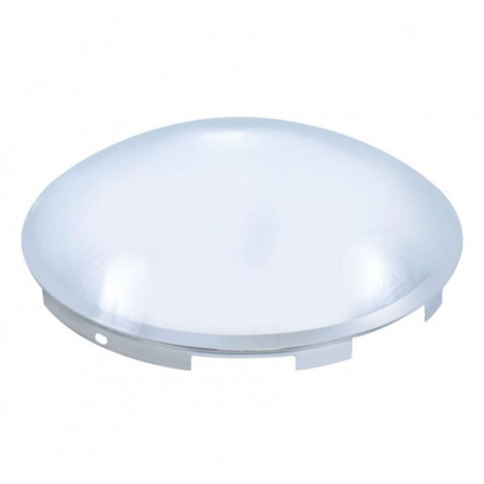 6 Uneven Notched Chrome Dome Front Hubcap | 7/16 Inch Lip | United Pacific