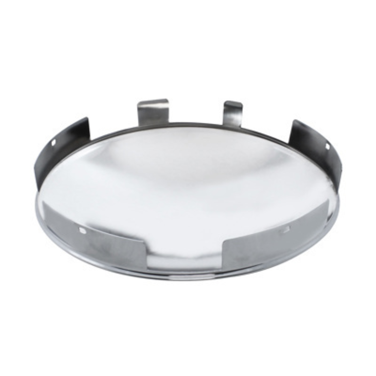6 Uneven Notched Chrome Dome Front Hubcap | 1 Inch Lip | United Pacific