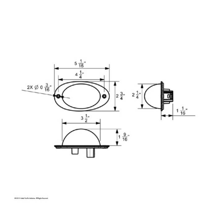 7 LED Turn Signal Light for 2008–2017 Freightliner Cascadia | Dome Lens | Clear Lens | United Pacific
