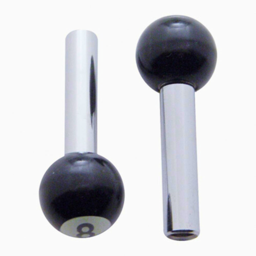 8 Ball Door Lock Knob | Black and Chrome | United Pacific