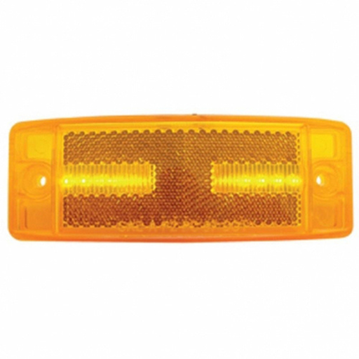 8 LED Rectangular Light (Clearance Marker) with Reflex Lens | Amber LED | Amber Lens | United Pacific