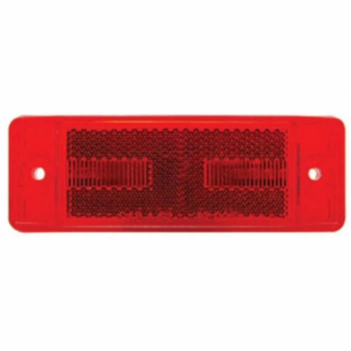 8 LED Rectangular Light (Clearance Marker) with Reflex Lens | Red LED | Red Lens | United Pacific