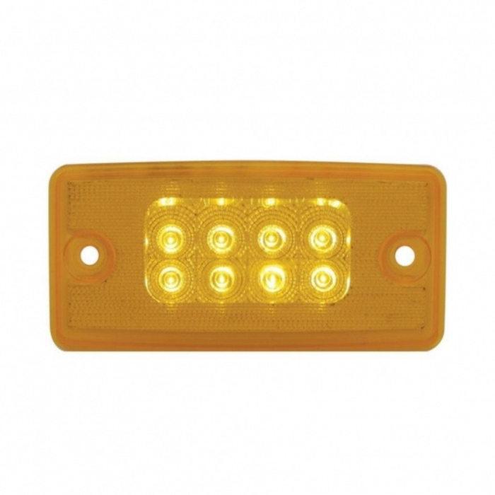 8 LED Reflector Cab Light for Freightliner Century and Columbia | Amber LED | Amber Lens | United Pacific