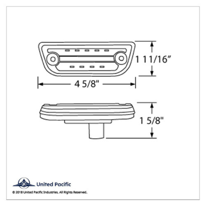 9 LED Cab Light for Peterbilt 579 & Kenworth T680 T770 T880 | Amber LED | Clear Lens | United Pacific