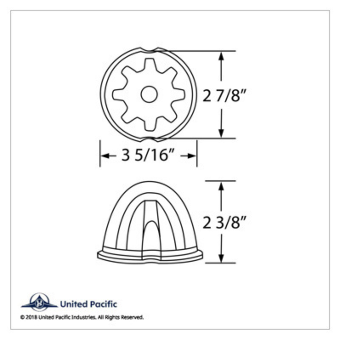 9 LED GloLight Watermelon Cab / Auxiliary Light | Clear Lens Amber LED | United Pacific