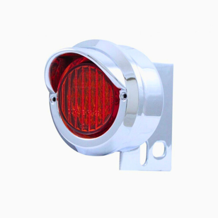 9 LED Mud Flap Hanger End Light | Red Lens | Chrome | United Pacific
