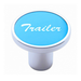 Aluminum Air Valve Knob Blue Trailer Script | United Pacific