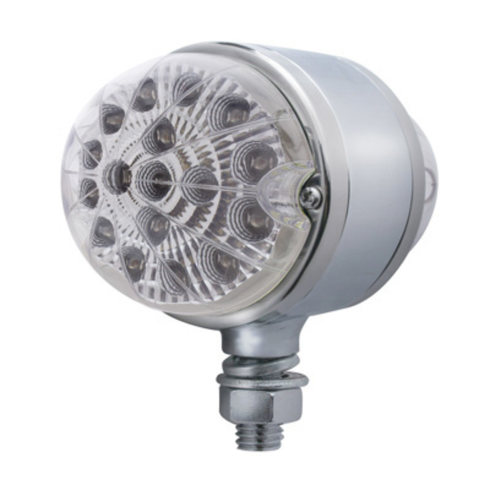 Amber Red Dual Function LED Reflector Double Face Pedestal Light | Clear Lens | United Pacific