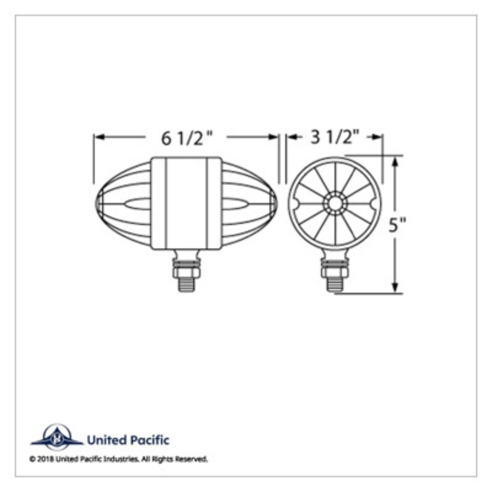 Amber Red Dual Function LED Reflector Double Face Pedestal Light | Clear Lens | United Pacific