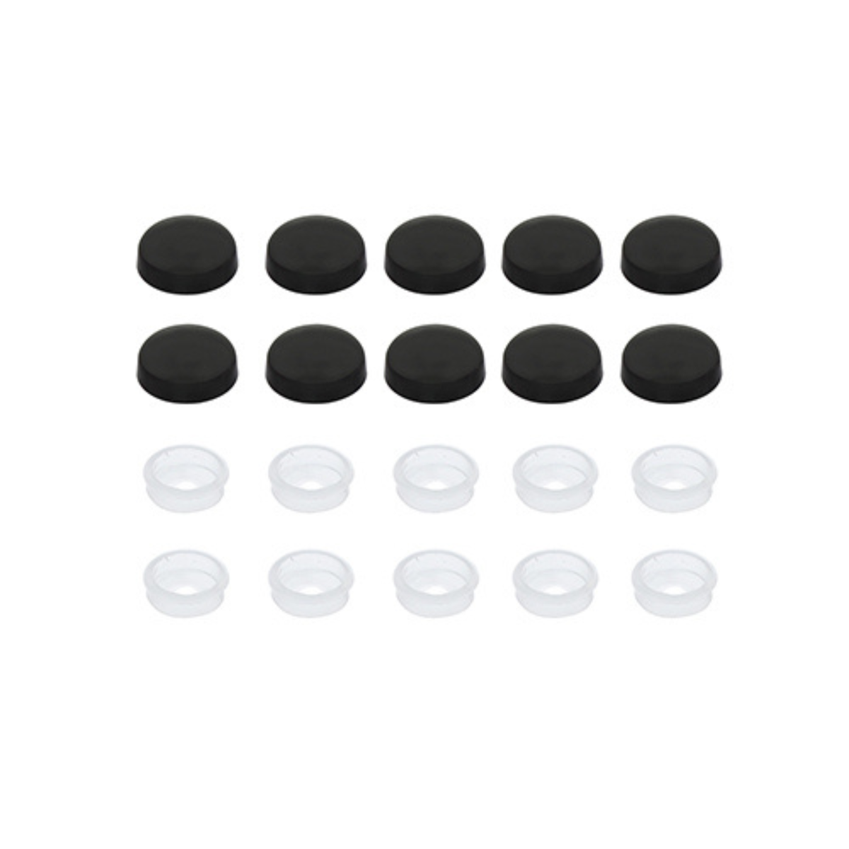 Black Plastic Snap-On Screw Caps | #6 #8 Screws | 10 Pack | United Pacific