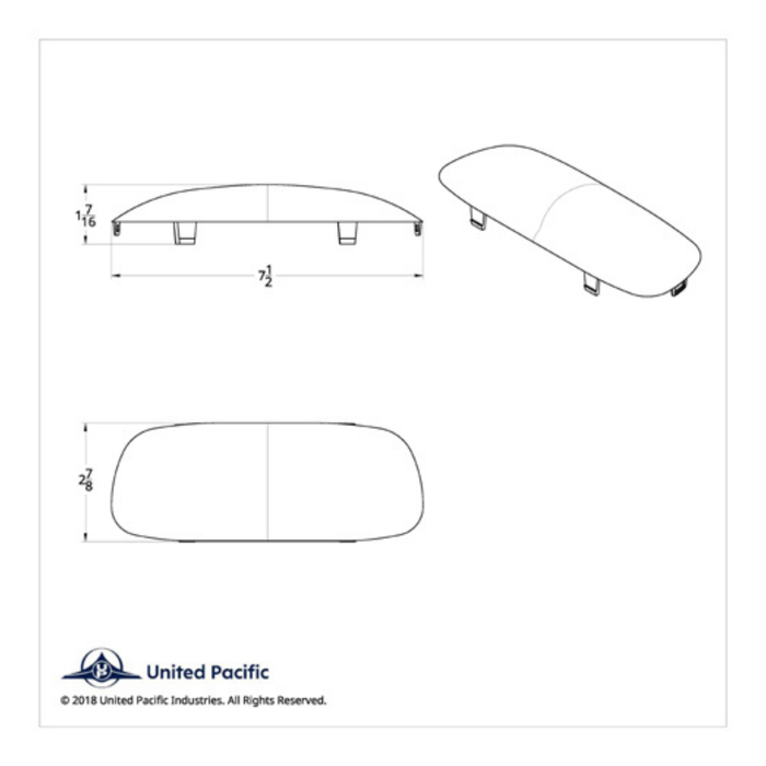 Center Dome Light Lens Green for Kenworth | United Pacific