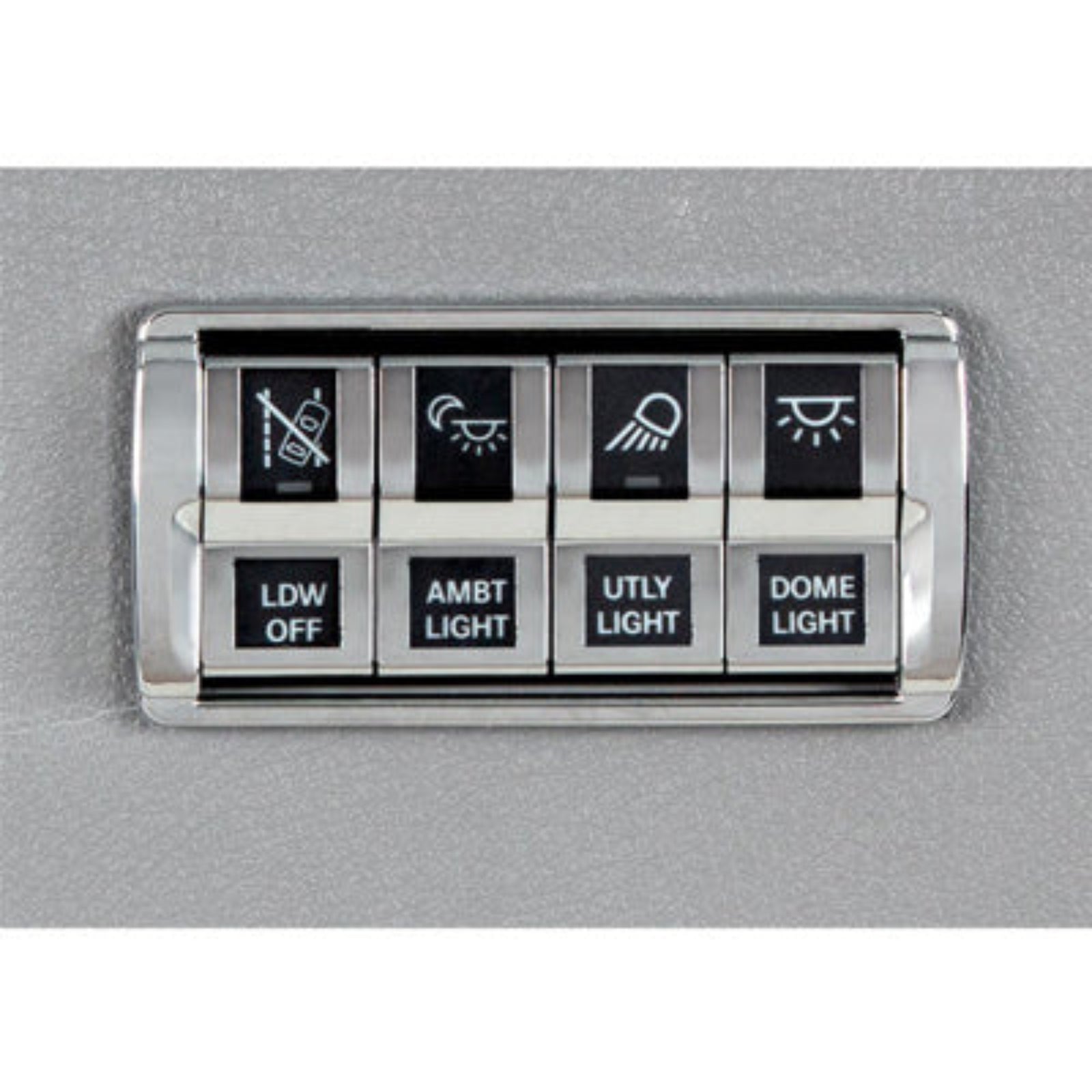 Chrome 4-Switch Dash Panel Trim for Freightliner Cascadia 2018–2023 | United Pacific