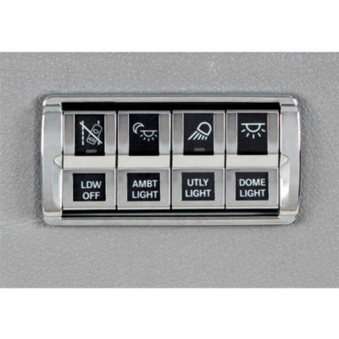 Chrome 4-Switch Dash Panel Trim for Freightliner Cascadia 2018–2023 | United Pacific