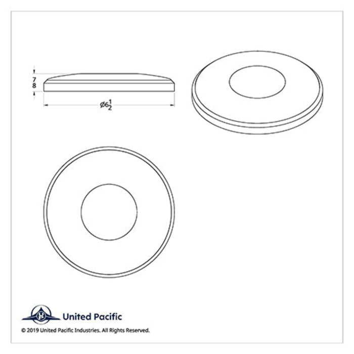 Chrome 6-1/2 Inch Round Speaker Cover for Peterbilt | United Pacific