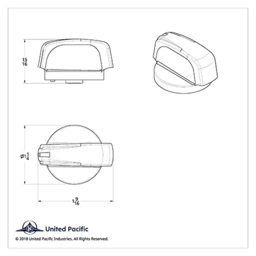 Chrome A/C Control Knob for Peterbilt | United Pacific