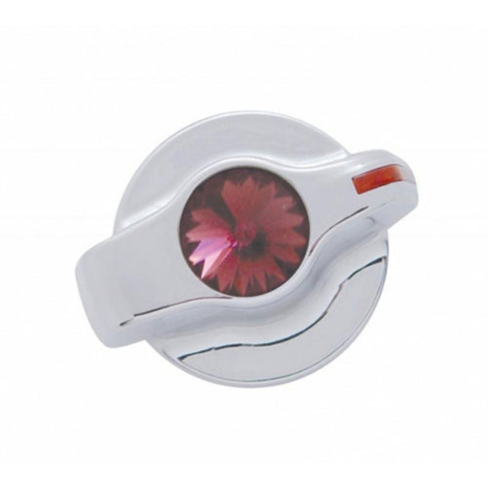 Chrome A/C Control Knob with Purple Crystal for Peterbilt | United Pacific