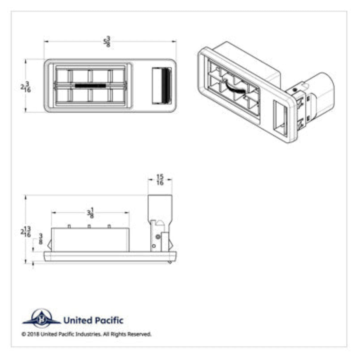  Chrome A/C Vent Passenger Side for Kenworth 2001 &amp; Earlier | United Pacific