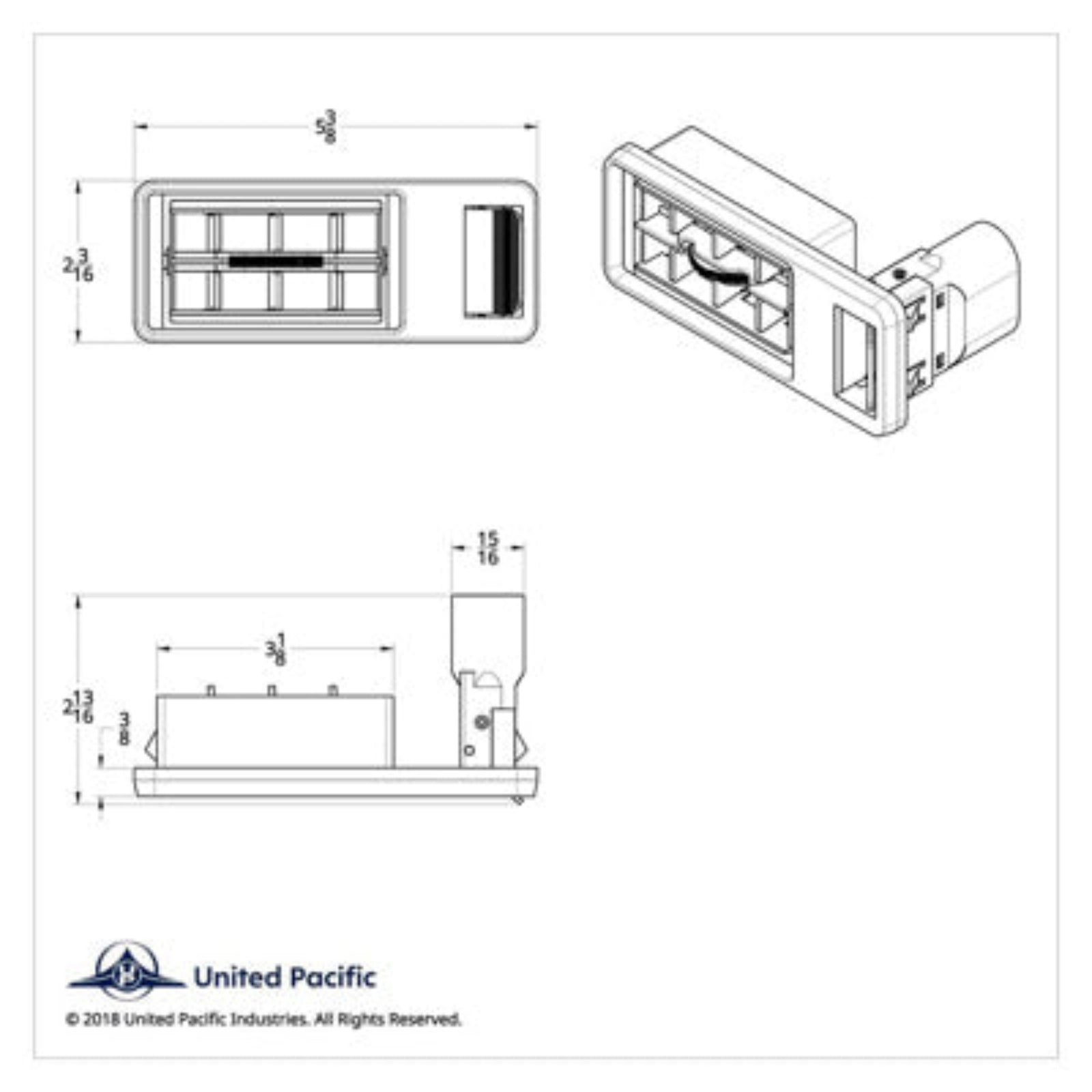  Chrome A/C Vent Passenger Side for Kenworth 2001 & Earlier | United Pacific
