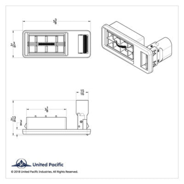  Chrome A/C Vent Passenger Side for Kenworth 2001 & Earlier | United Pacific