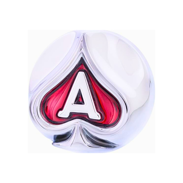 Chrome Ace of Spades Air Valve Knob Red Inlay | United Pacific