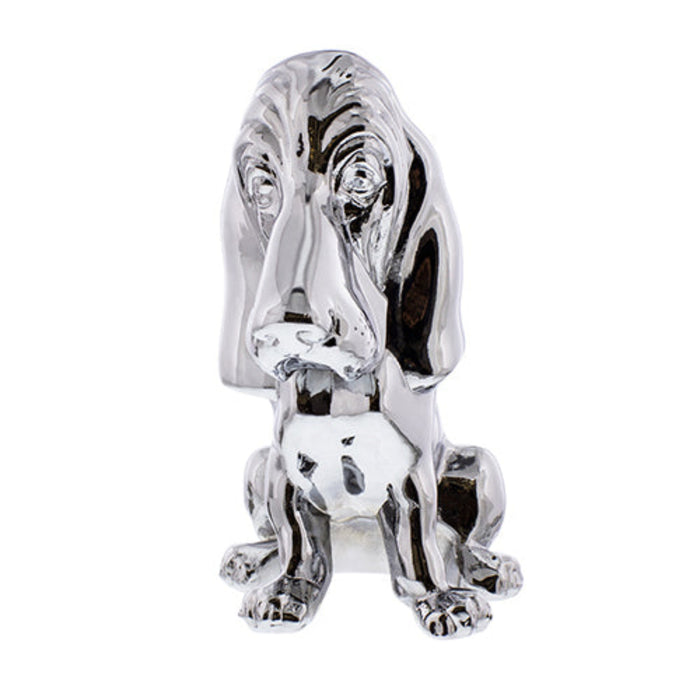 Chrome Basset Hound Dog Hood Ornament | United Pacific